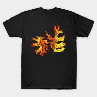 Ink And Watercolor Dancing Autumn Leaves T-Shirt